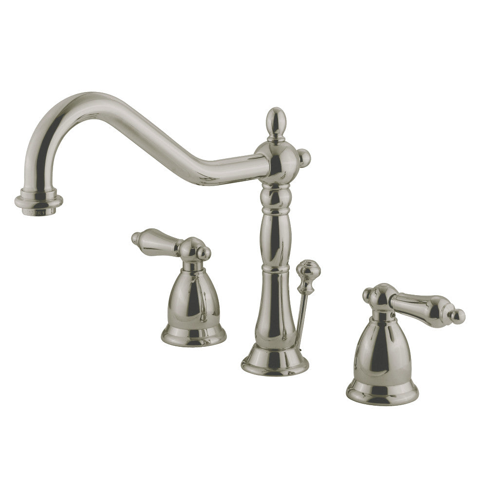 Heritage Widespread Bathroom Faucet in Brushed Nickel