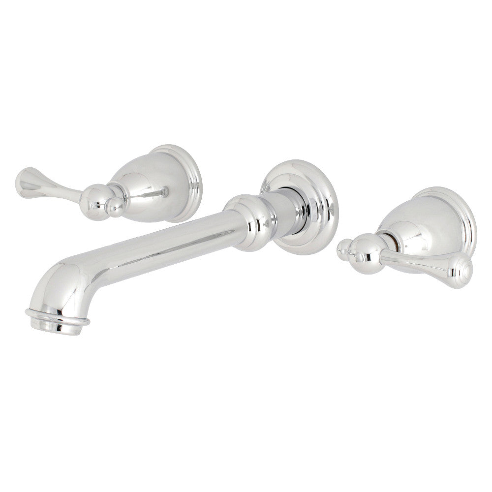 English Country Wall-Mount Bathroom Faucet in Polished Chrome