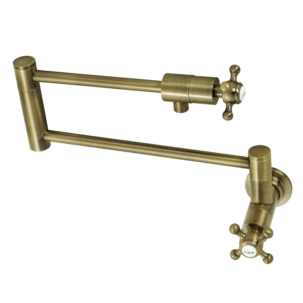 Metropolitan Pot Filler Faucet in Antique Brass