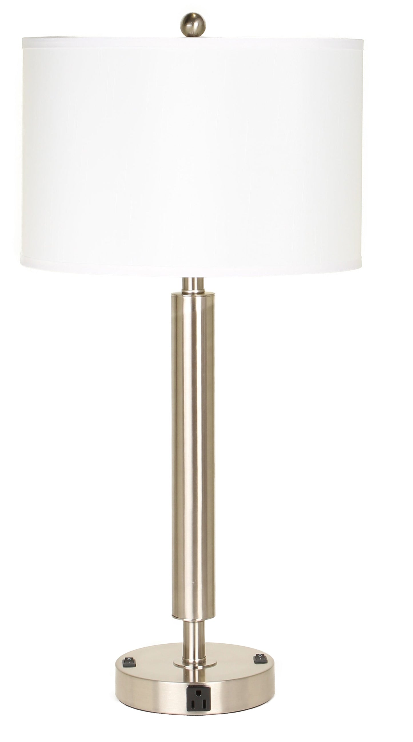 Hotel Lamp with Two Outlets and One Rocker Switch