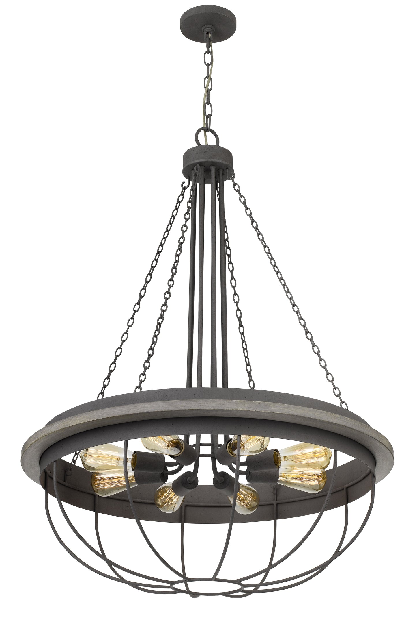 60W X 8 Nixa Metal Chandelier (Edison Bulbs Not Included)
