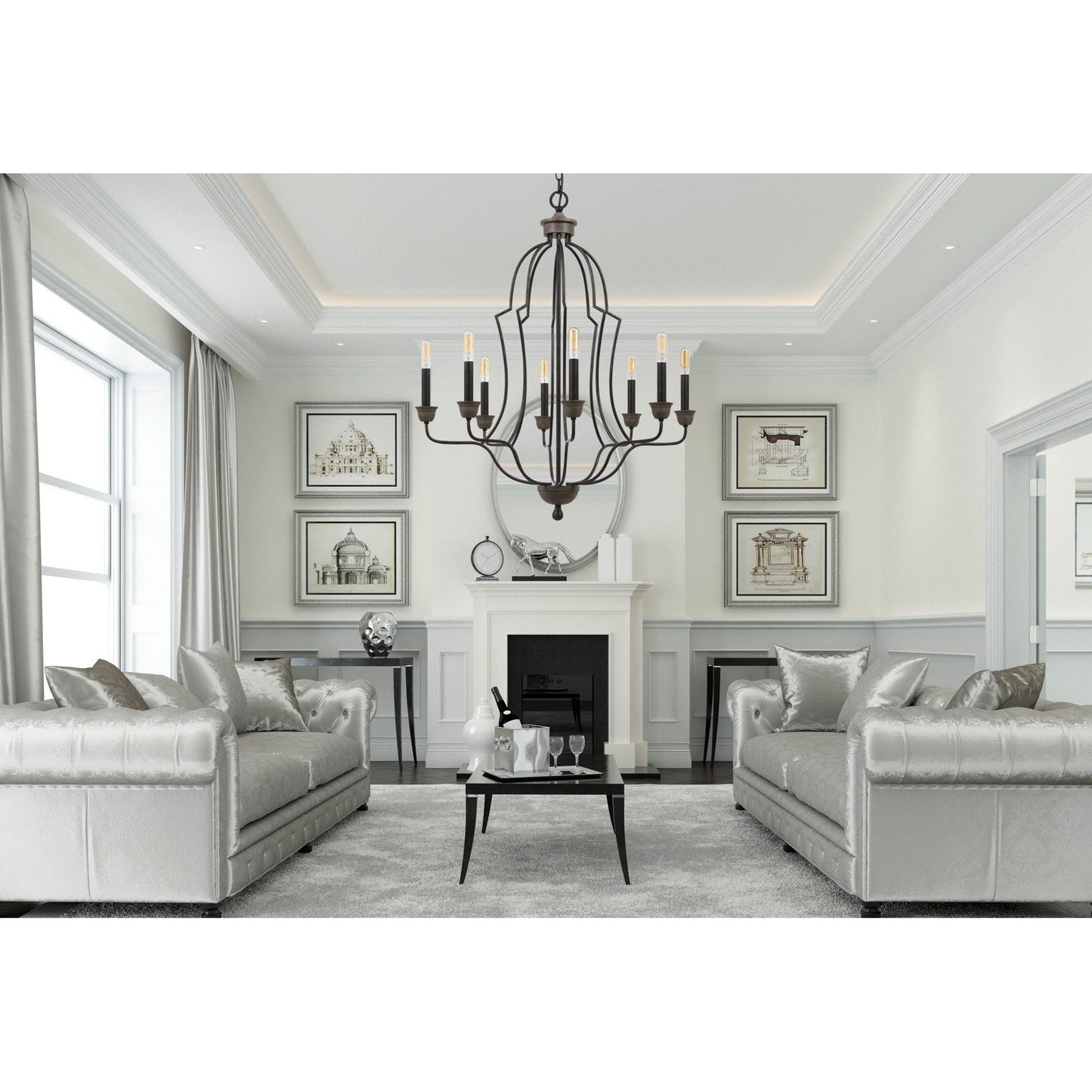 60W X 8 Lebrija Metal Chandelier (Edison Bulbs Not Included)