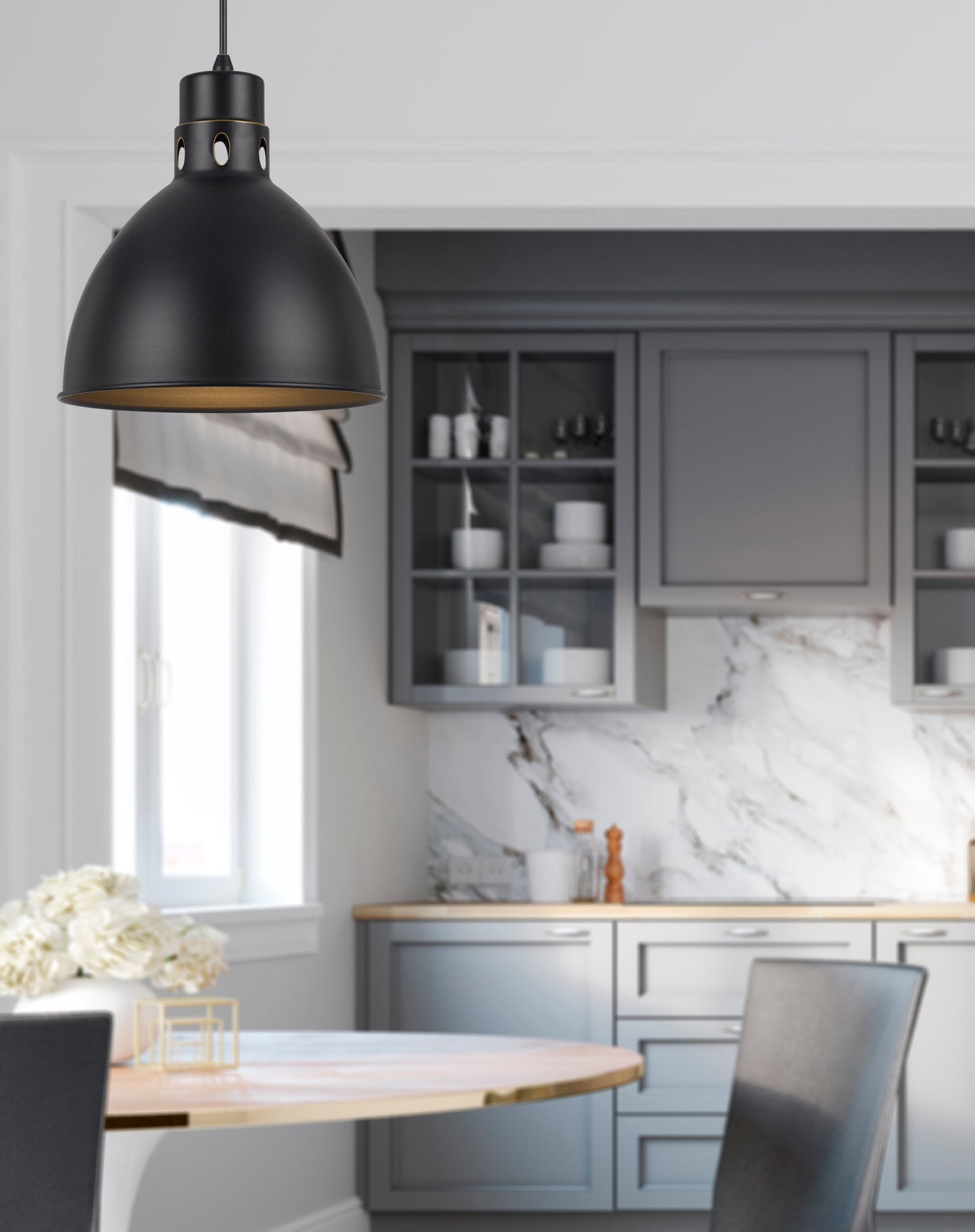 The Wilson Single Light Pendant - Black
