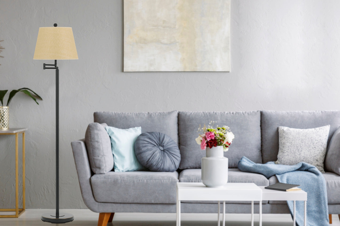 150W 3Way Andros Metal Swing Arm Floor