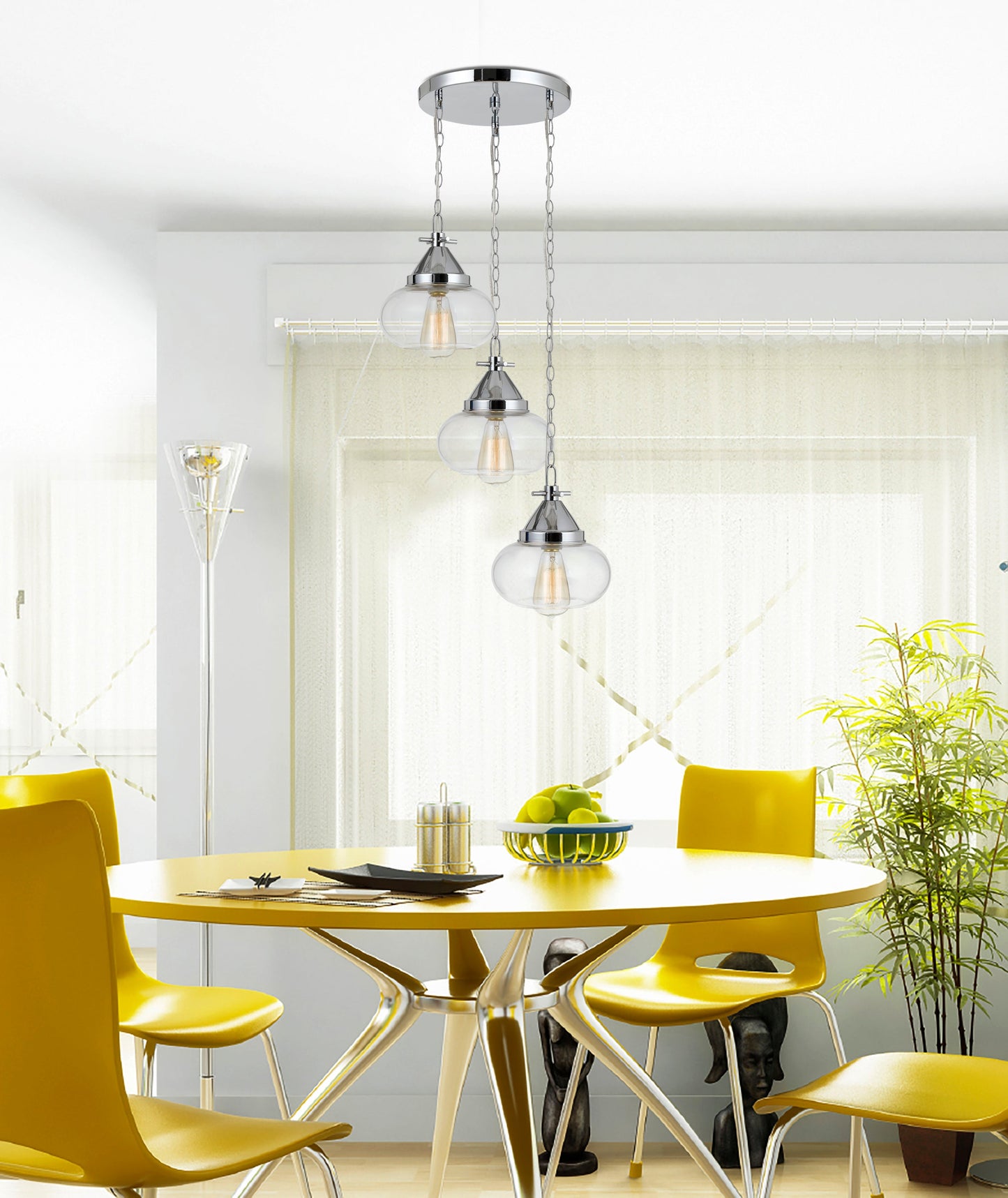 60W X 3 MAYWOOD GLASS PENDANT