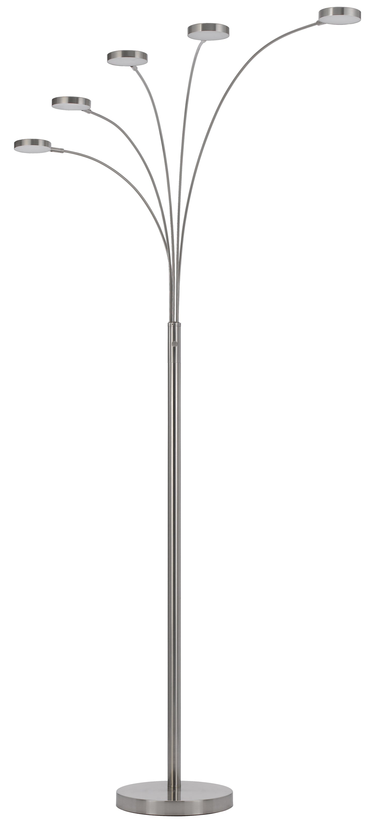 Malibu Intergrated LED 8W x 5 metal arc floor lamp
