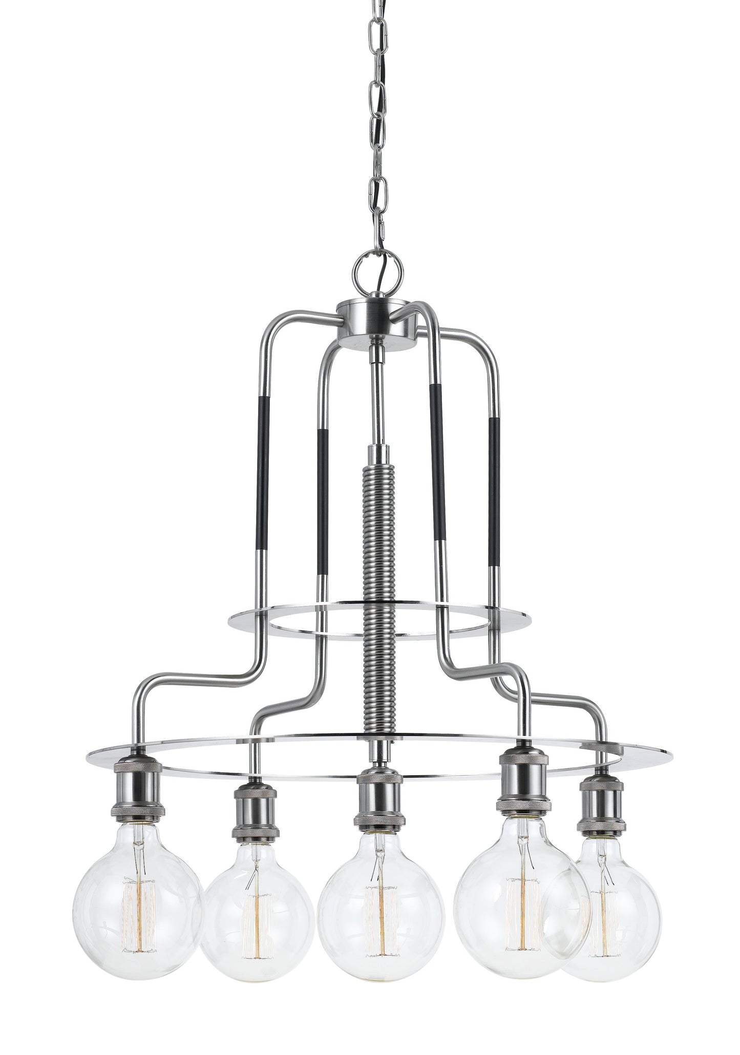 60W X 5 Transformer Metal Chandelier (Edison Bulbs Included)