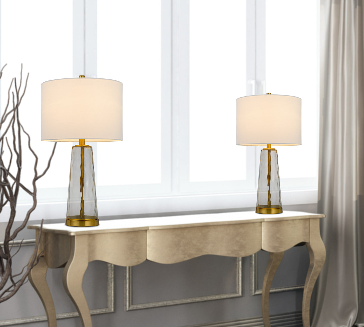 100W Heber Glass Table Lamp