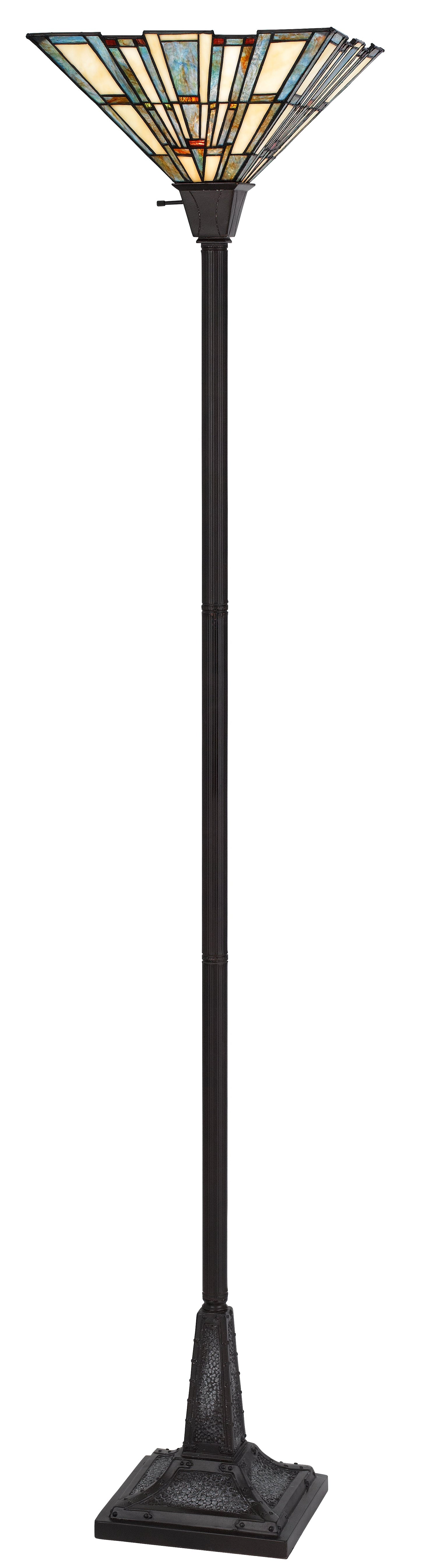 150W 3 way metal/resin Tiffany torchiere