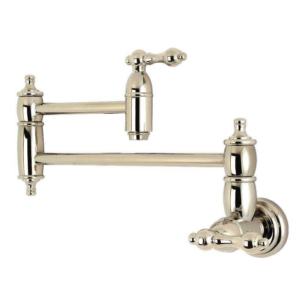 Restoration Pot Filler Faucet in Polished Nickel