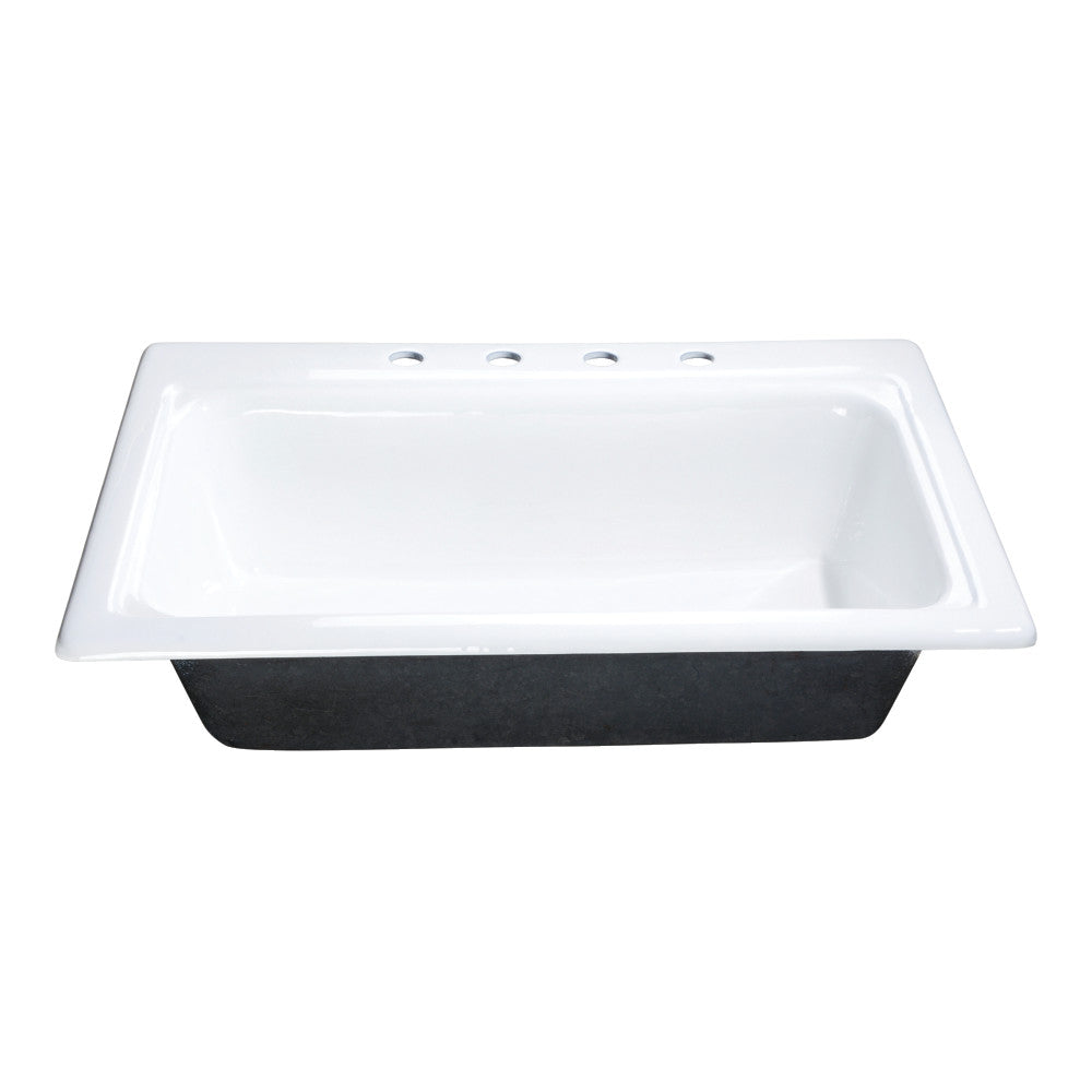 Towne 33 Inch Drop-In Kitchen Sink in White