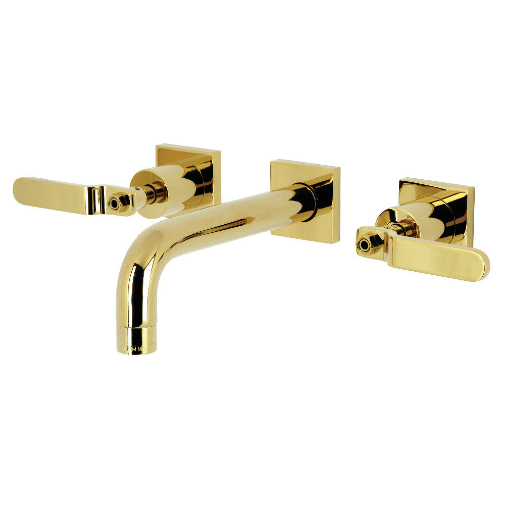 Whitaker Wall-Mount Bathroom Faucet in Polished Brass