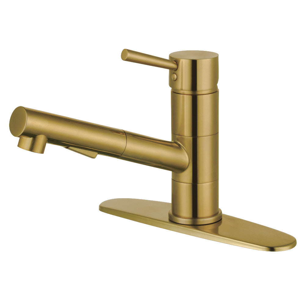 Concord Pull-Out Kitchen Faucet in Brushed Brass