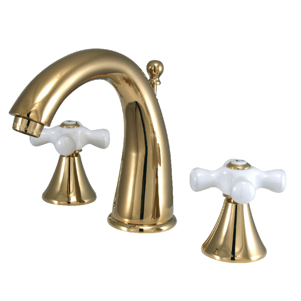 Naples Widespread Bathroom Faucet in Polished Brass