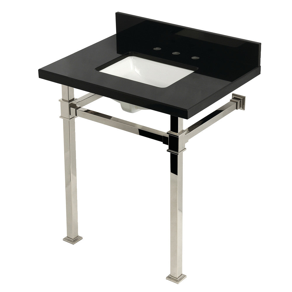 Monarch 30 Inch Console Sink in Polished Nickel