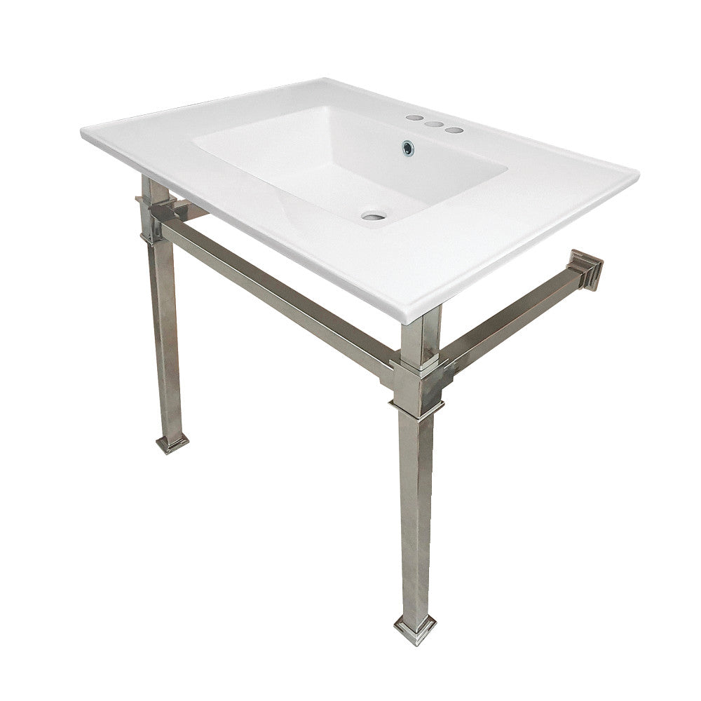 Monarch 31.13 Inch Console Sink in White
