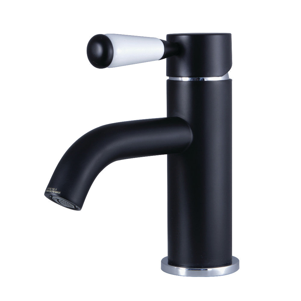 Paris Single-Hole Bathroom Faucet in Matte Black/Polished Chrome