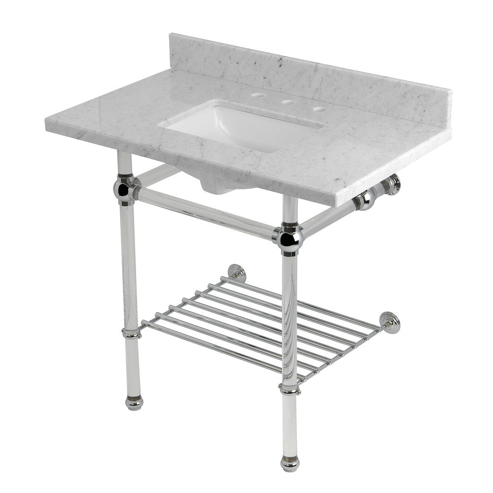 Templeton 36 Inch Console Sink in Carrara Marble
