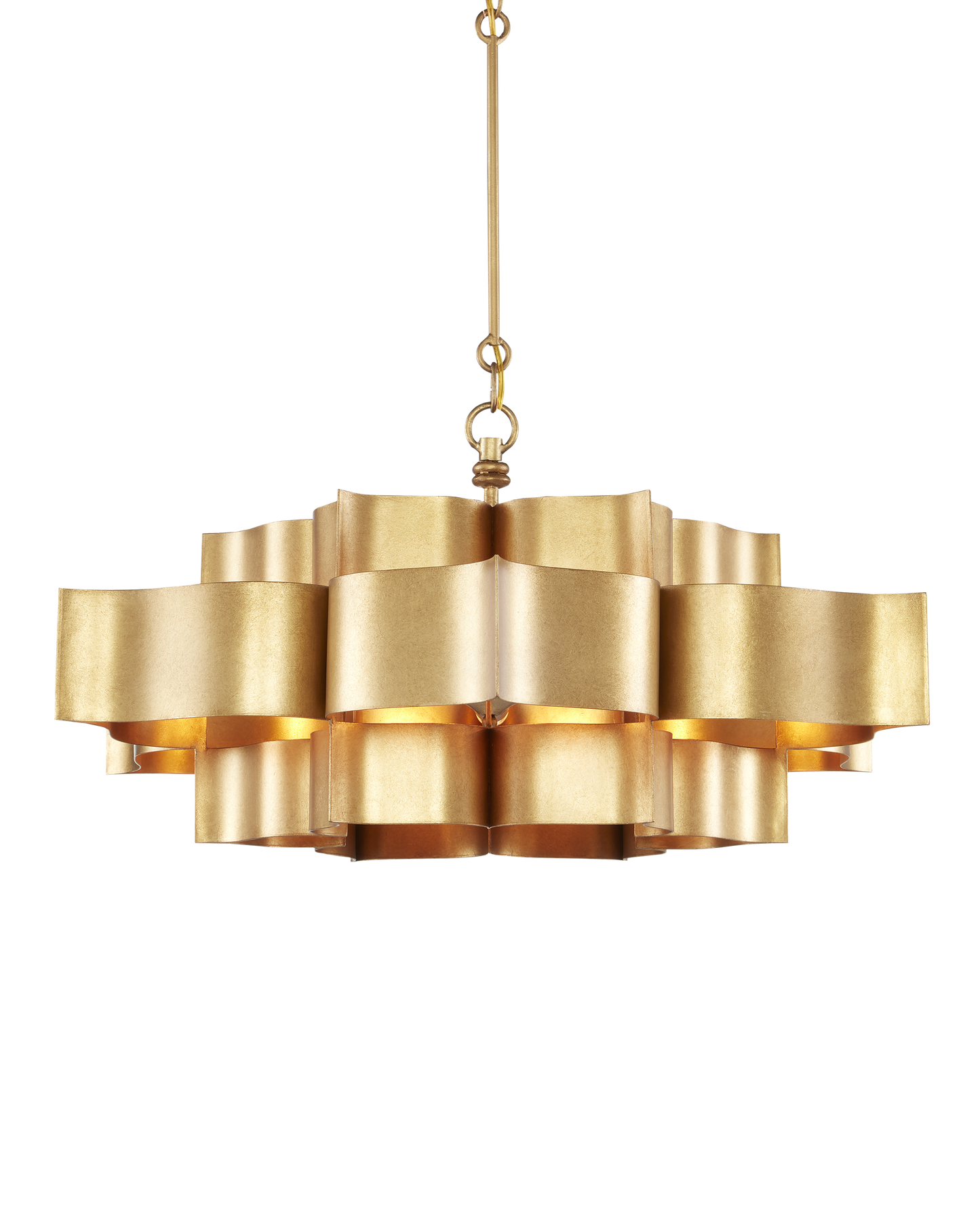 Grand Lotus Large Gold Chandelier