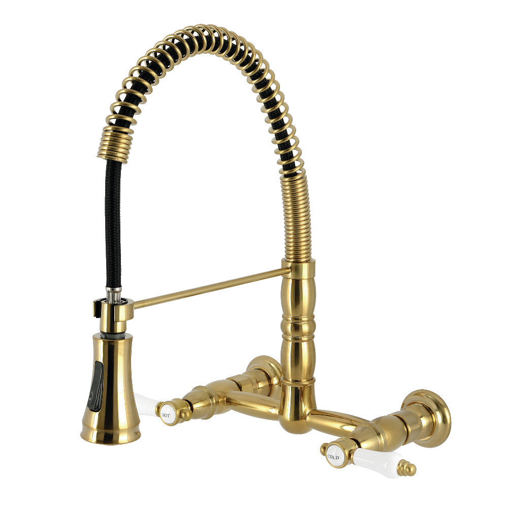 Bel-Air Pre-Rinse Kitchen Faucet in Brushed Brass