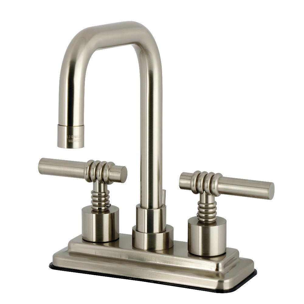 Milano 4 Inch Centerset Bathroom Faucet in Brushed Nickel
