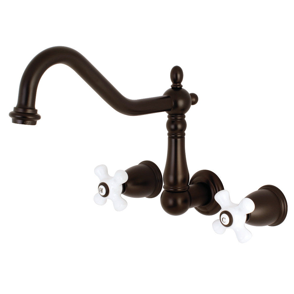 Heritage Wall Mount Kitchen Faucet in Oil Rubbed Bronze