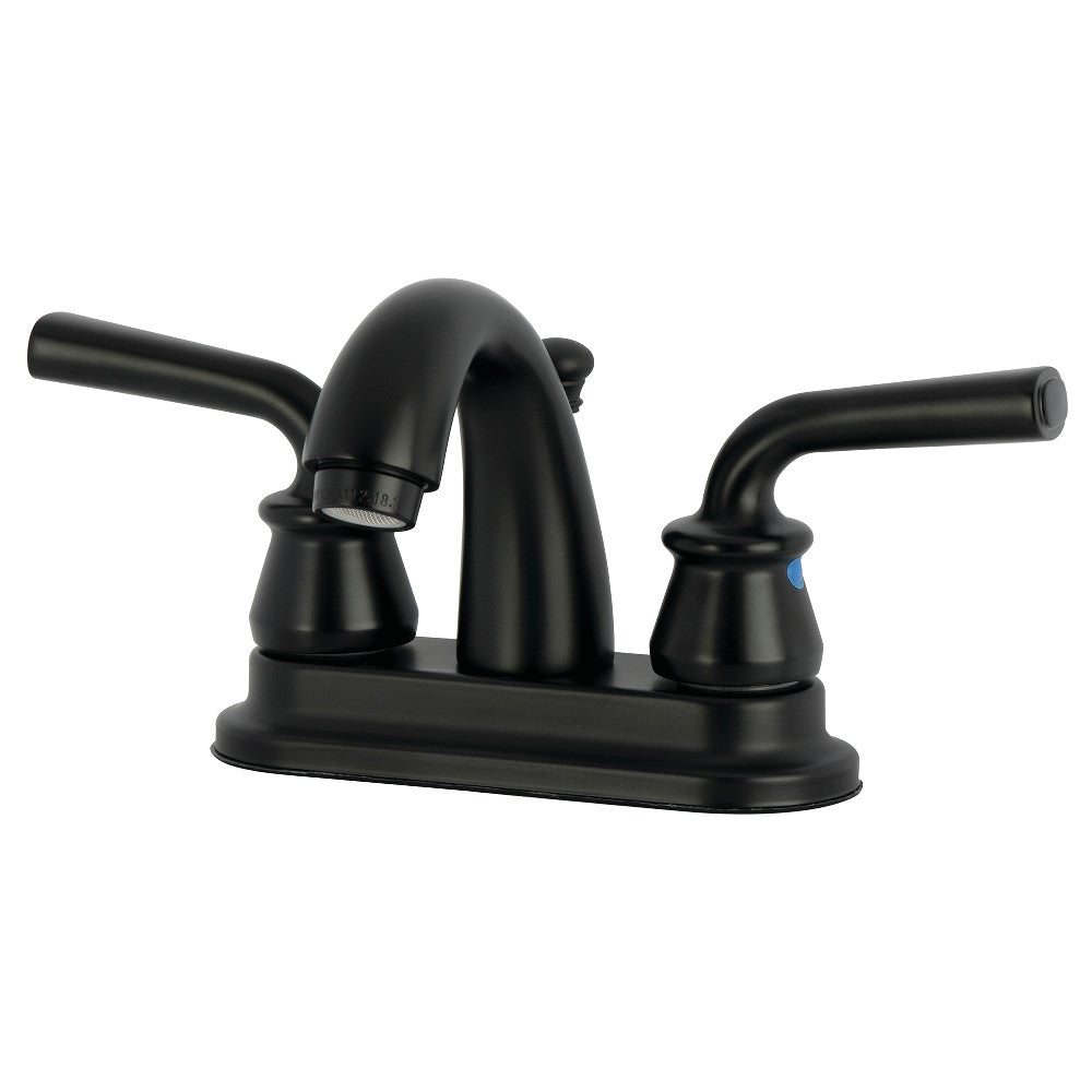 Restoration 4 Inch Centerset Bathroom Faucet in Matte Black