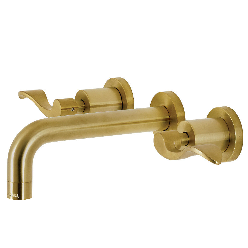 NuWave Wall-Mount Bathroom Faucet in Brushed Brass