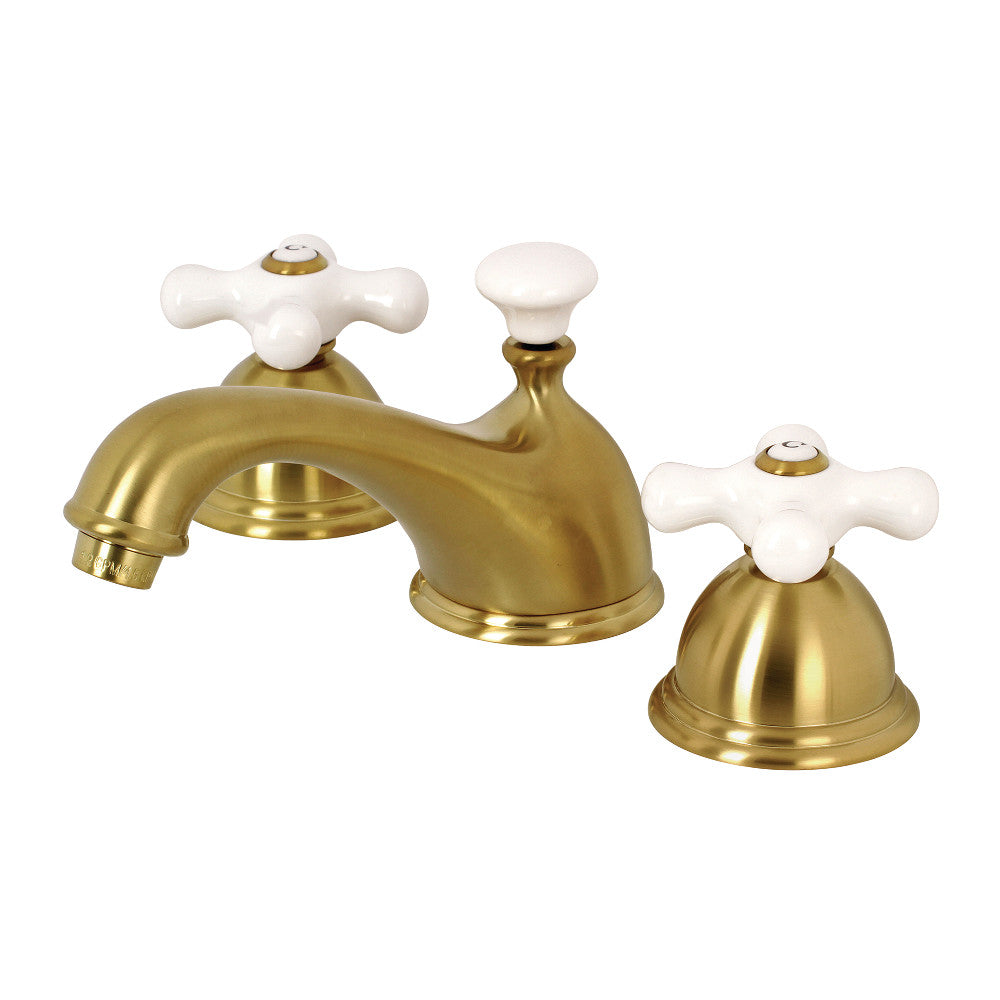 Restoration Widespread Bathroom Faucet in Brushed Brass