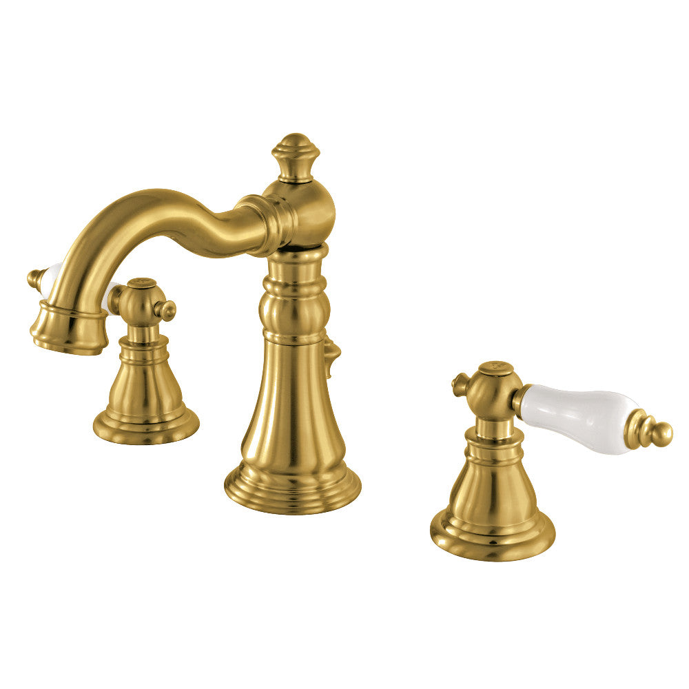 American Patriot Widespread Bathroom Faucet in Brushed Brass