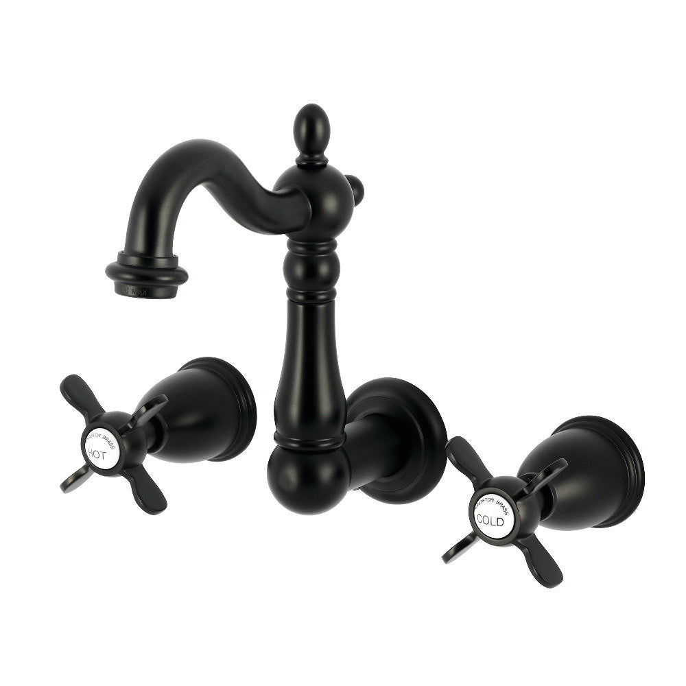 Essex Wall-Mount Bathroom Faucet in Matte Black