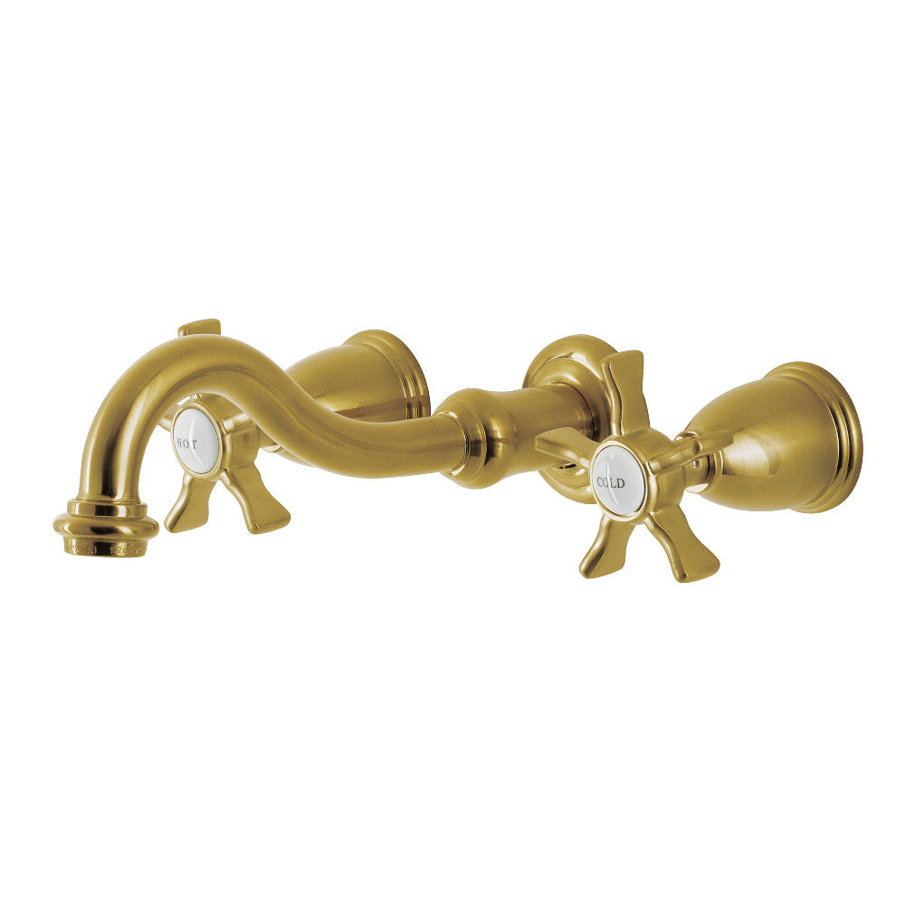 Hamilton Wall-Mount Bathroom Faucet in Brushed Brass