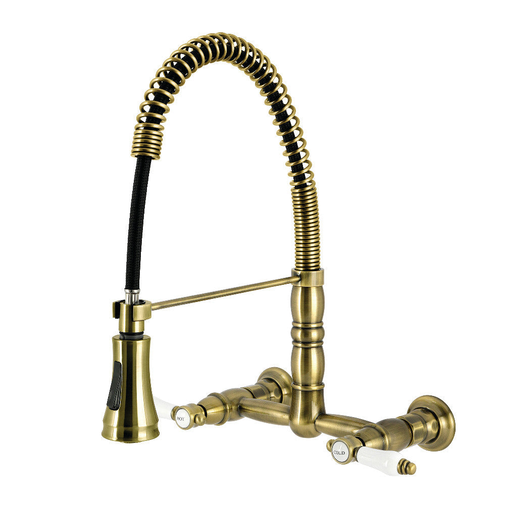 Bel-Air Pre-Rinse Kitchen Faucet in Antique Brass