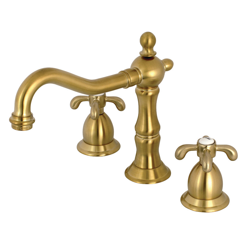 French Country Widespread Bathroom Faucet in Brushed Brass