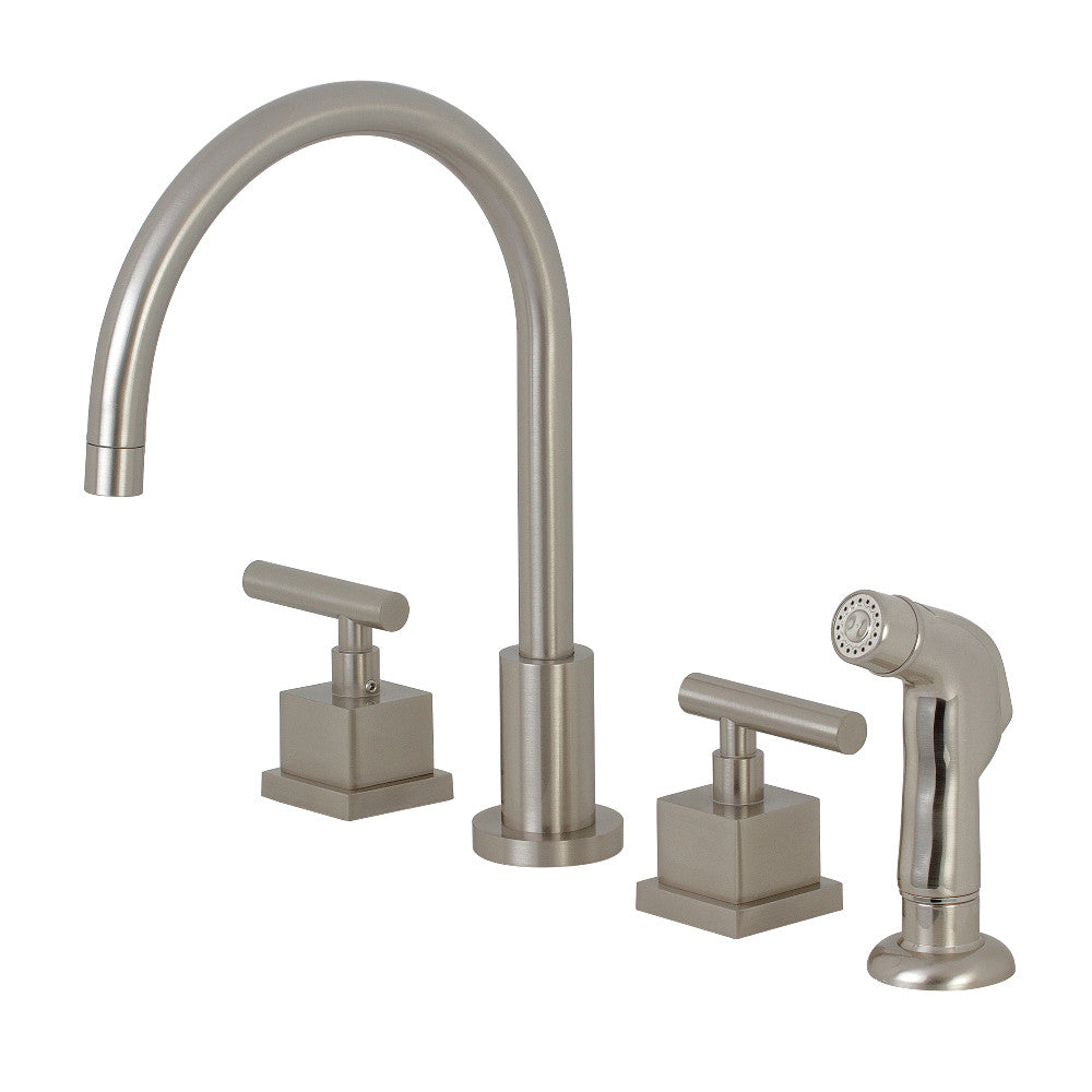 Claremont Widespread Kitchen Faucet in Brushed Nickel