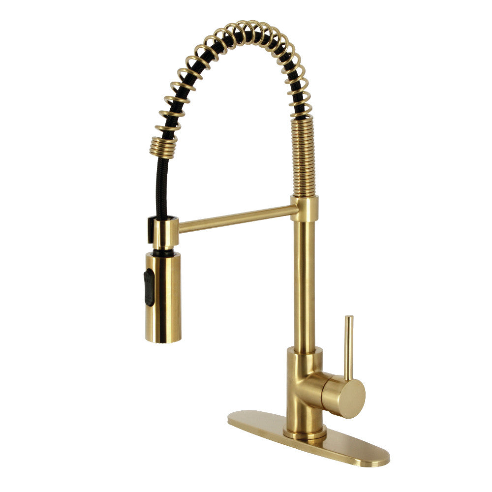 Concord Pre-Rinse Kitchen Faucet in Brushed Brass