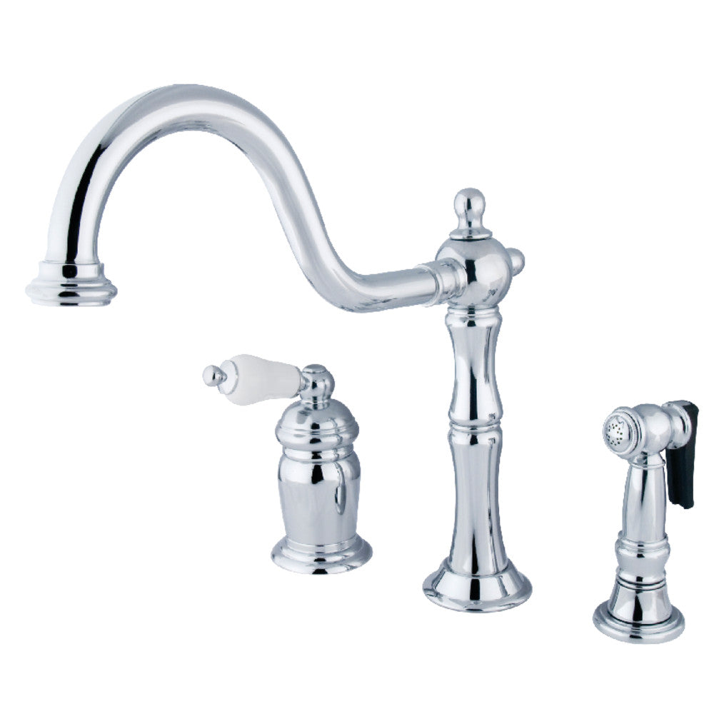 Heritage Widespread Kitchen Faucet in Polished Chrome