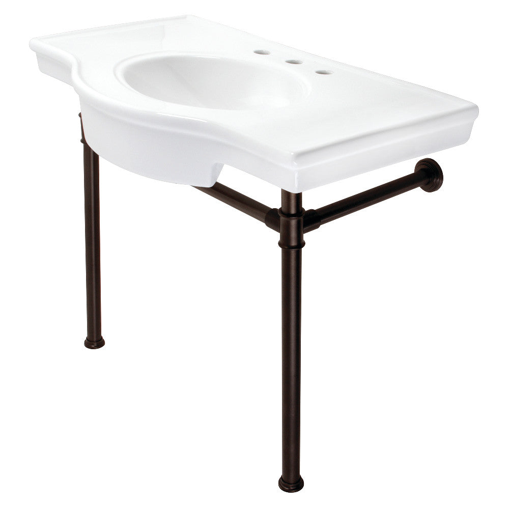 Templeton 37.38 Inch Console Sink in White