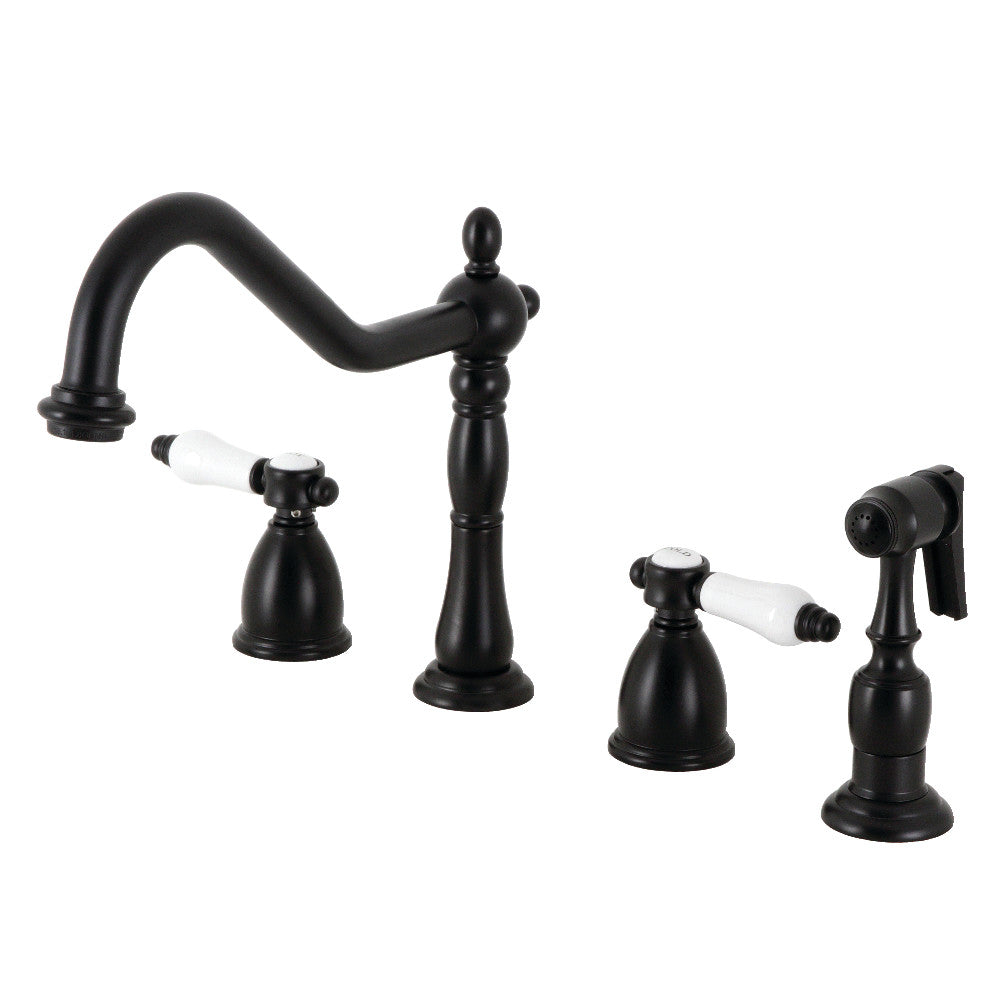 Bel-Air Widespread Kitchen Faucet in Matte Black