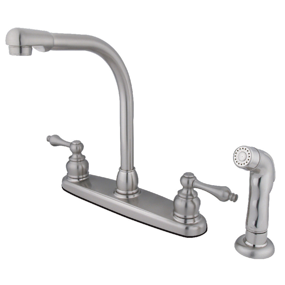 Victorian Centerset Kitchen Faucet in Brushed Nickel