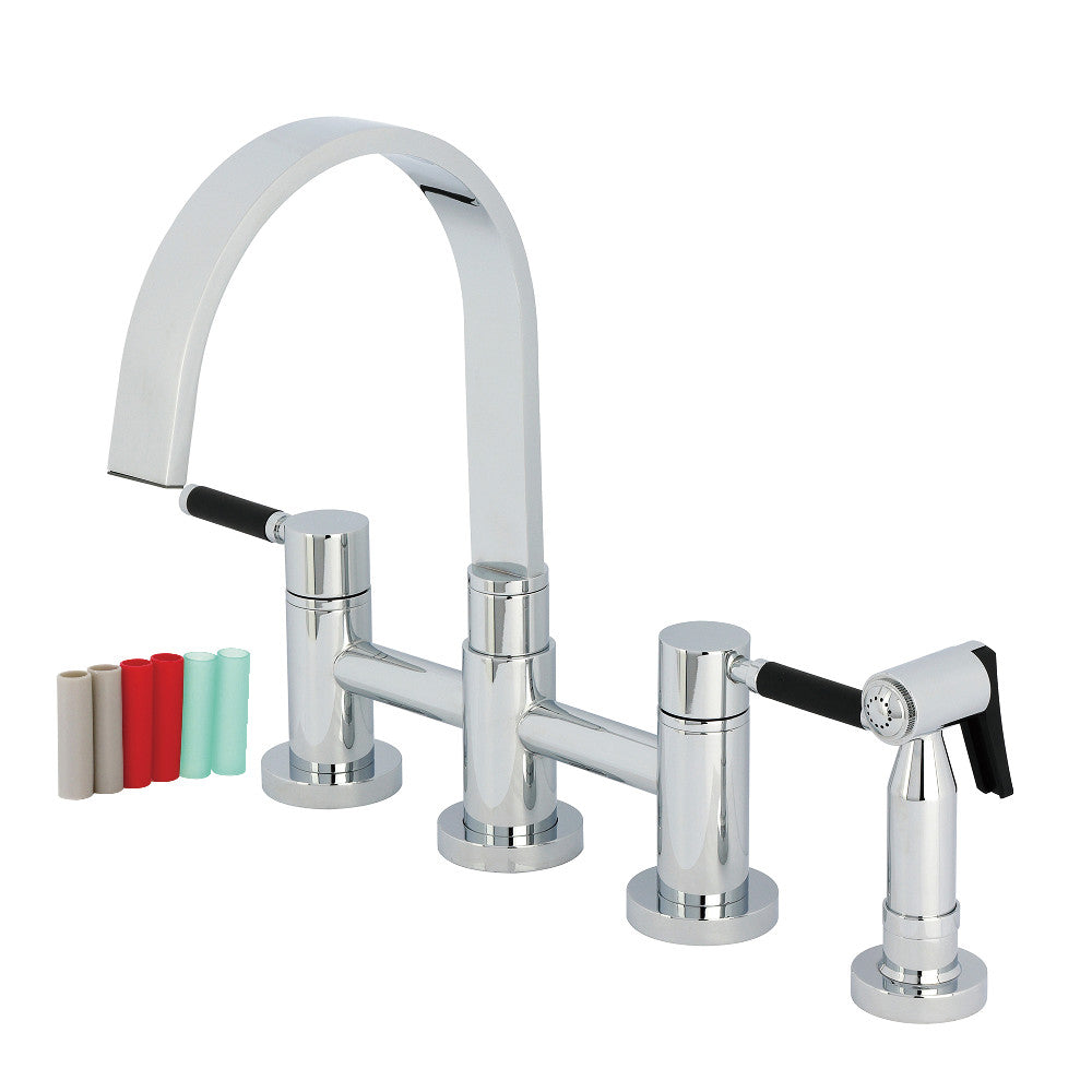 Kaiser Bridge Kitchen Faucet in Polished Chrome