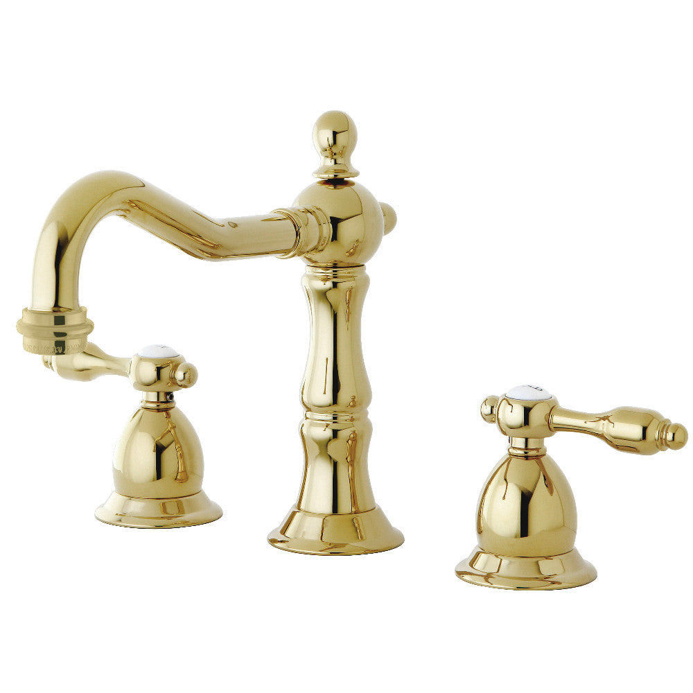 Tudor Widespread Bathroom Faucet in Polished Brass