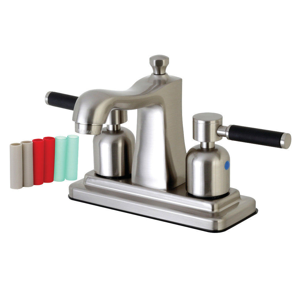 Kaiser 4 Inch Centerset Bathroom Faucet in Brushed Nickel