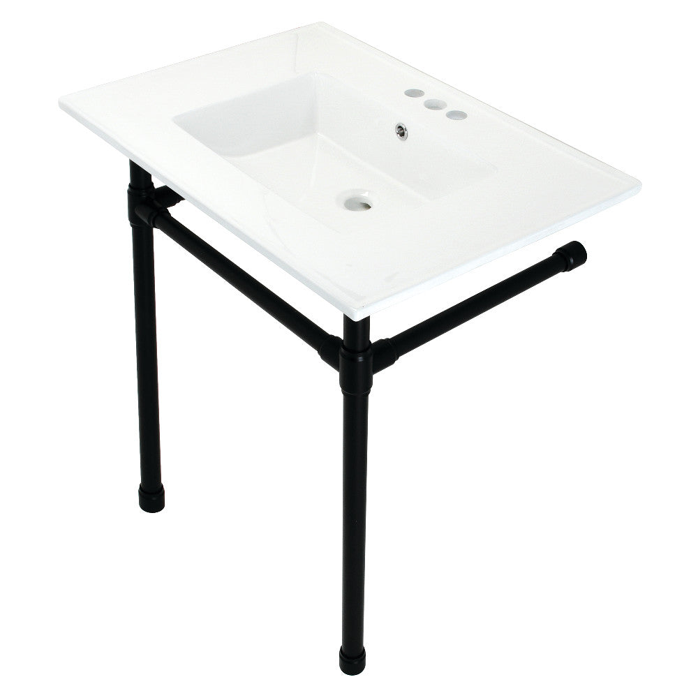 Dreyfuss 31.13 Inch Console Sink in White