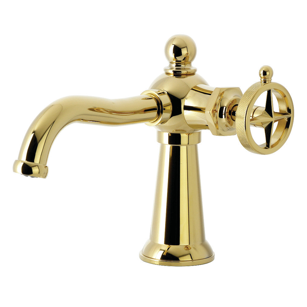 Levante Single-Hole Bathroom Faucet in Polished Brass