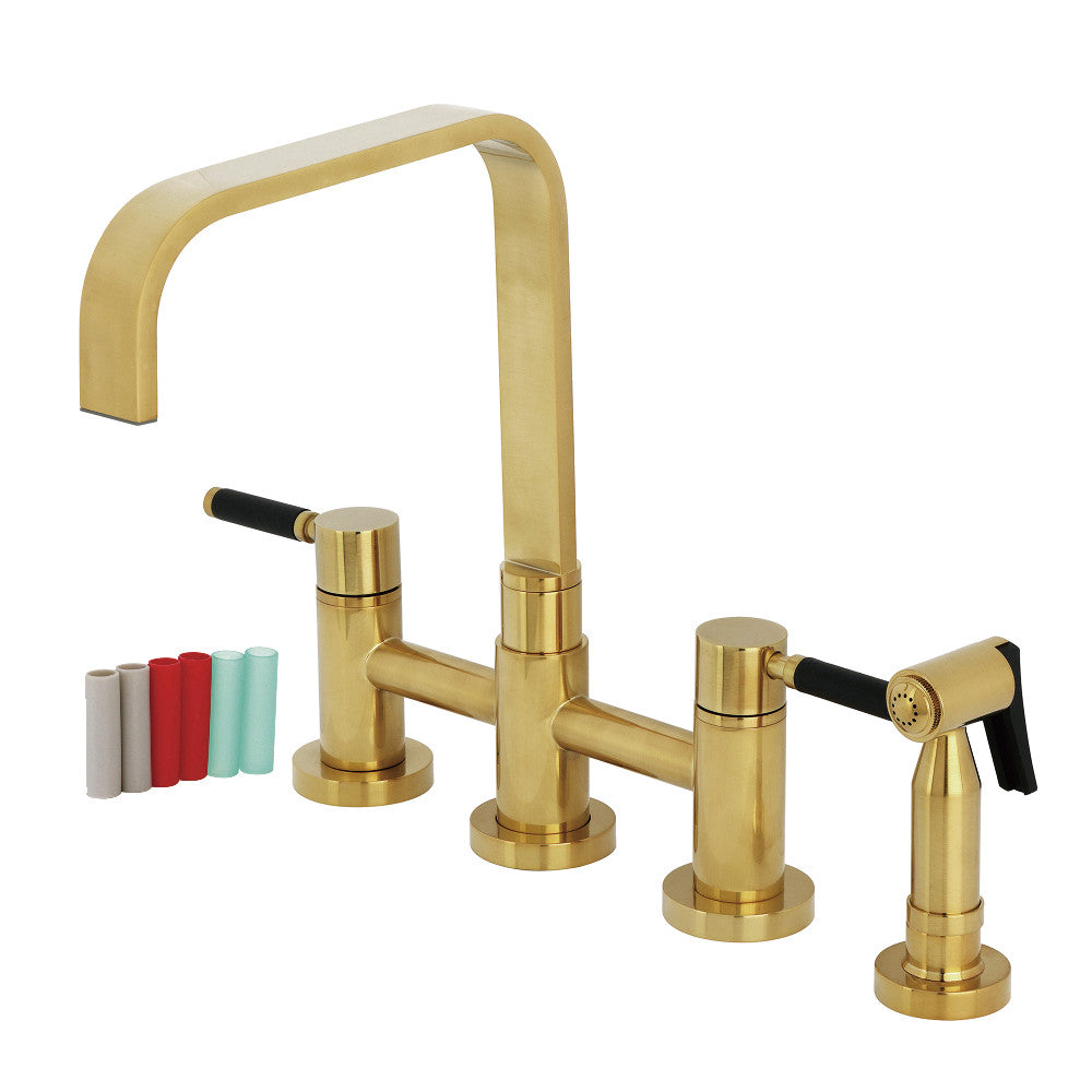 Kaiser Bridge Kitchen Faucet in Brushed Brass