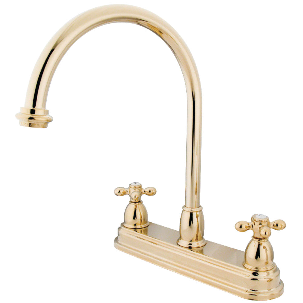 Restoration Centerset Kitchen Faucet in Polished Brass