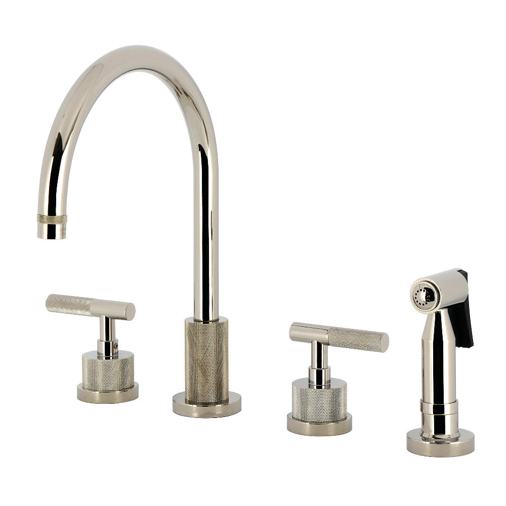 Convergent Widespread Kitchen Faucet in Polished Nickel