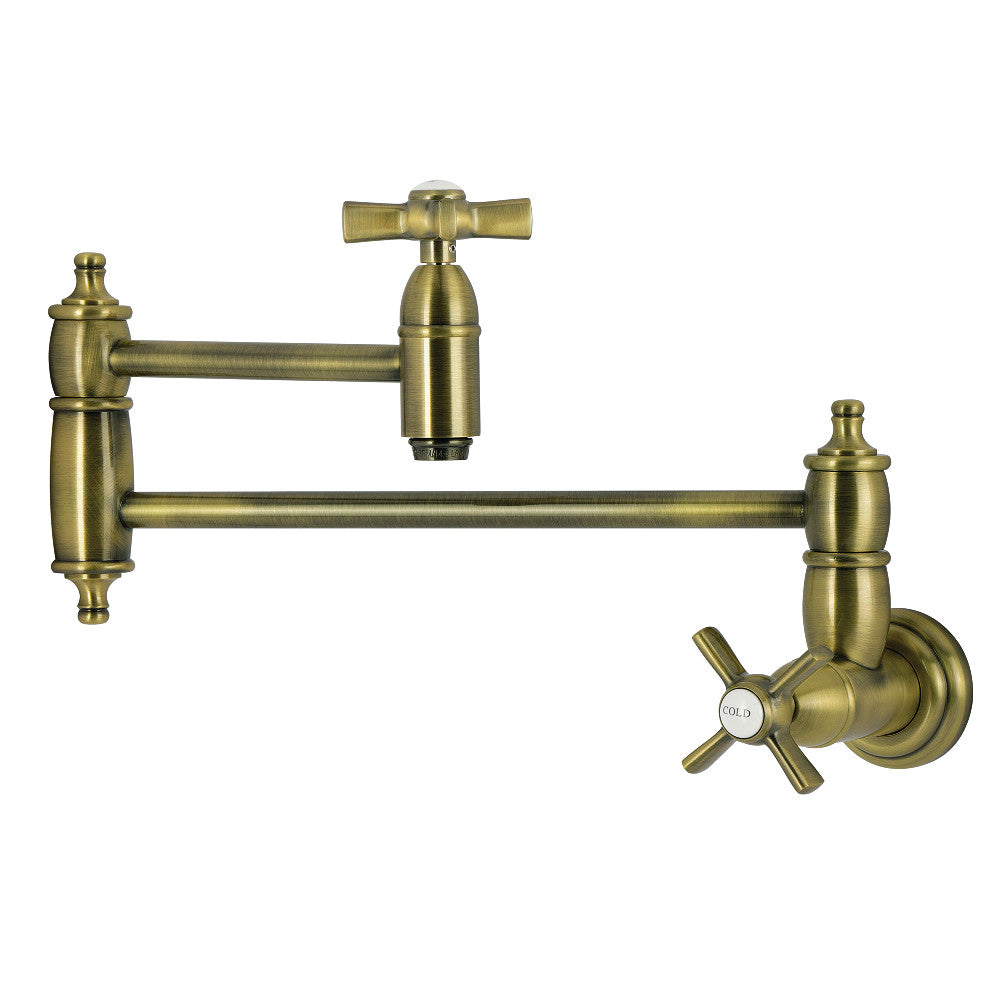 Millennium Pot Filler Faucet in Antique Brass
