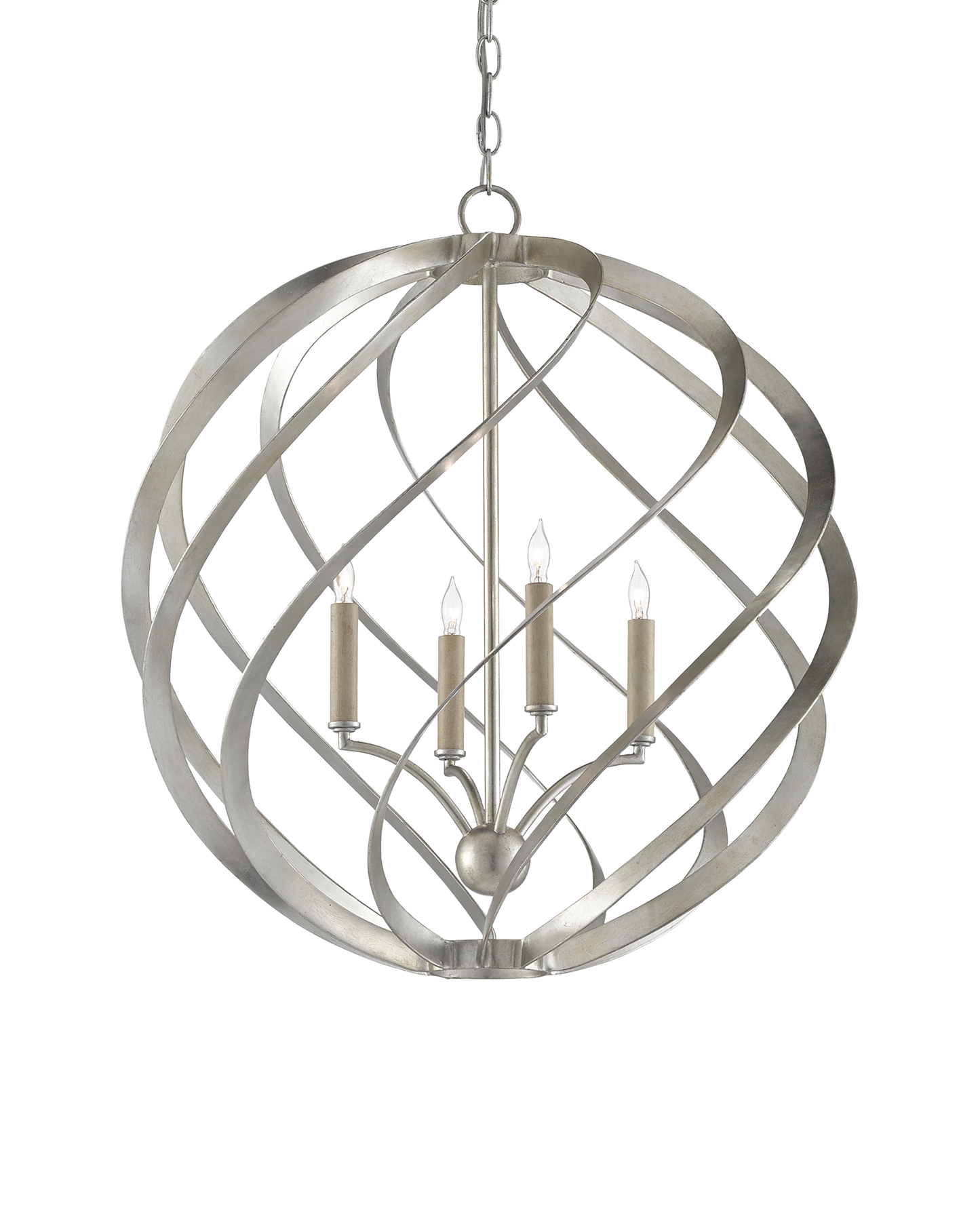 Roussel Silver Orb Chandelier